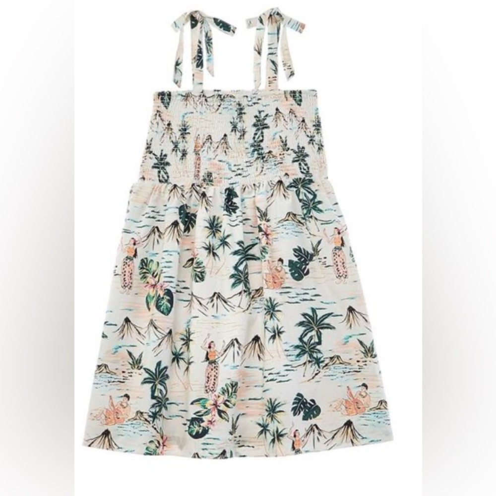 Classic Prep Rowayton, Ct Colorful Summer  Hula Hawaii print Dress size 5